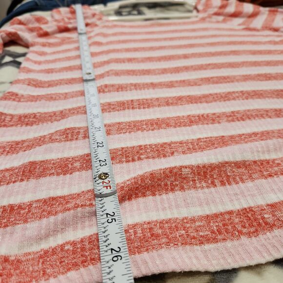 Lane Bryant Top Sweater Size 14/16 Striped Cold Shoulders Stretch - Picture 4 of 8